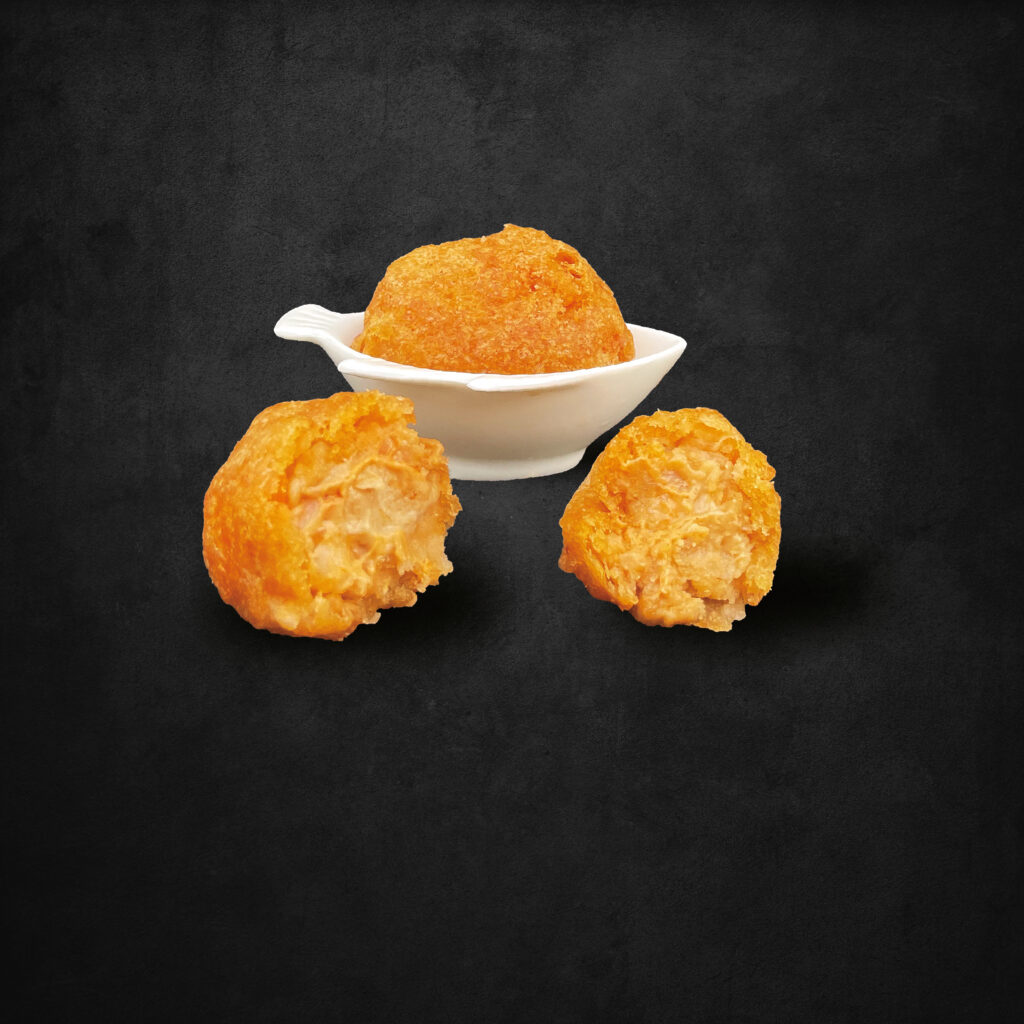 Buñuelos de gamba roja
